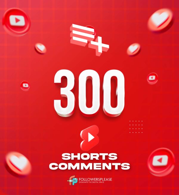 Buy 300 YouTube Shorts Comments Cheap